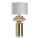 Hepburn 34 inch 150.00 watt Gold/Brass/Light Grey/Silver Sheen Table Lamp Portable Light 