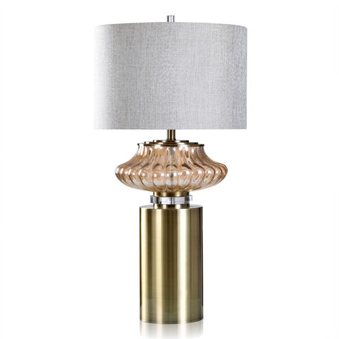 Hepburn 34 inch 150.00 watt Gold/Brass/Light Grey/Silver Sheen Table Lamp Portable Light
