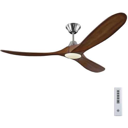 Maverick 60 inch Brushed Steel with Koa Blades Ceiling Fan