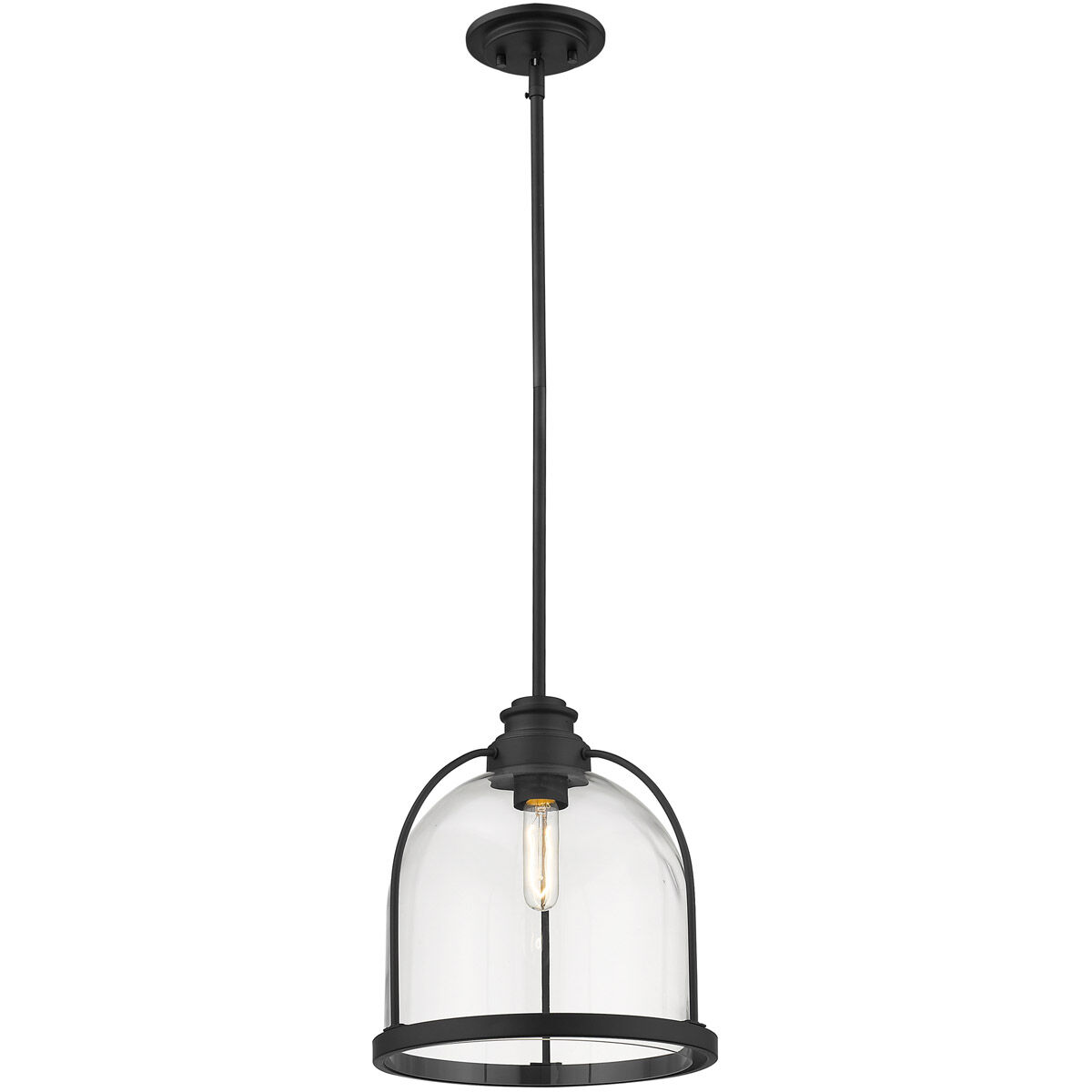 Stanton 1 Light 12 inch Matte Black Pendant Ceiling Light