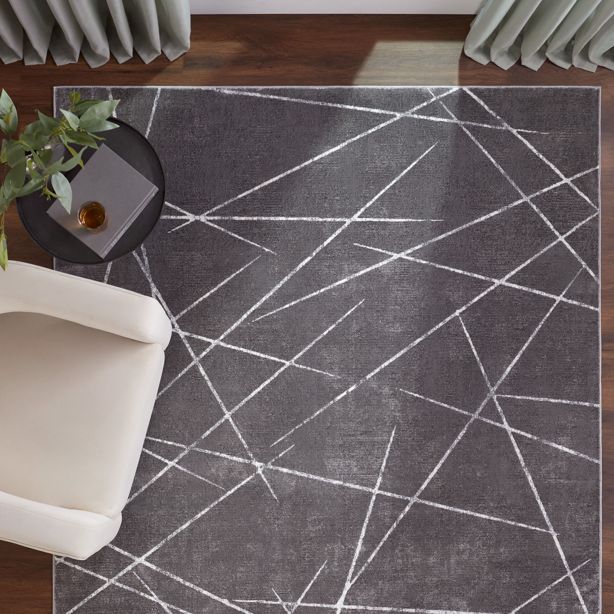 Livenza 36 X 24 inch Dark Grey Rug in 2 x 3