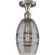 Edison Vaz 1 Light 5.88 inch Brushed Satin Nickel Semi-Flush Mount Ceiling Light
