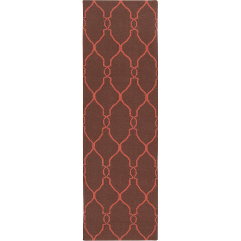 Fallon 96 X 30 inch Camel, Bright Red Rug