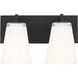 Upson 2 Light 12 inch Midnight Black Vanity Light Wall Light, Medium
