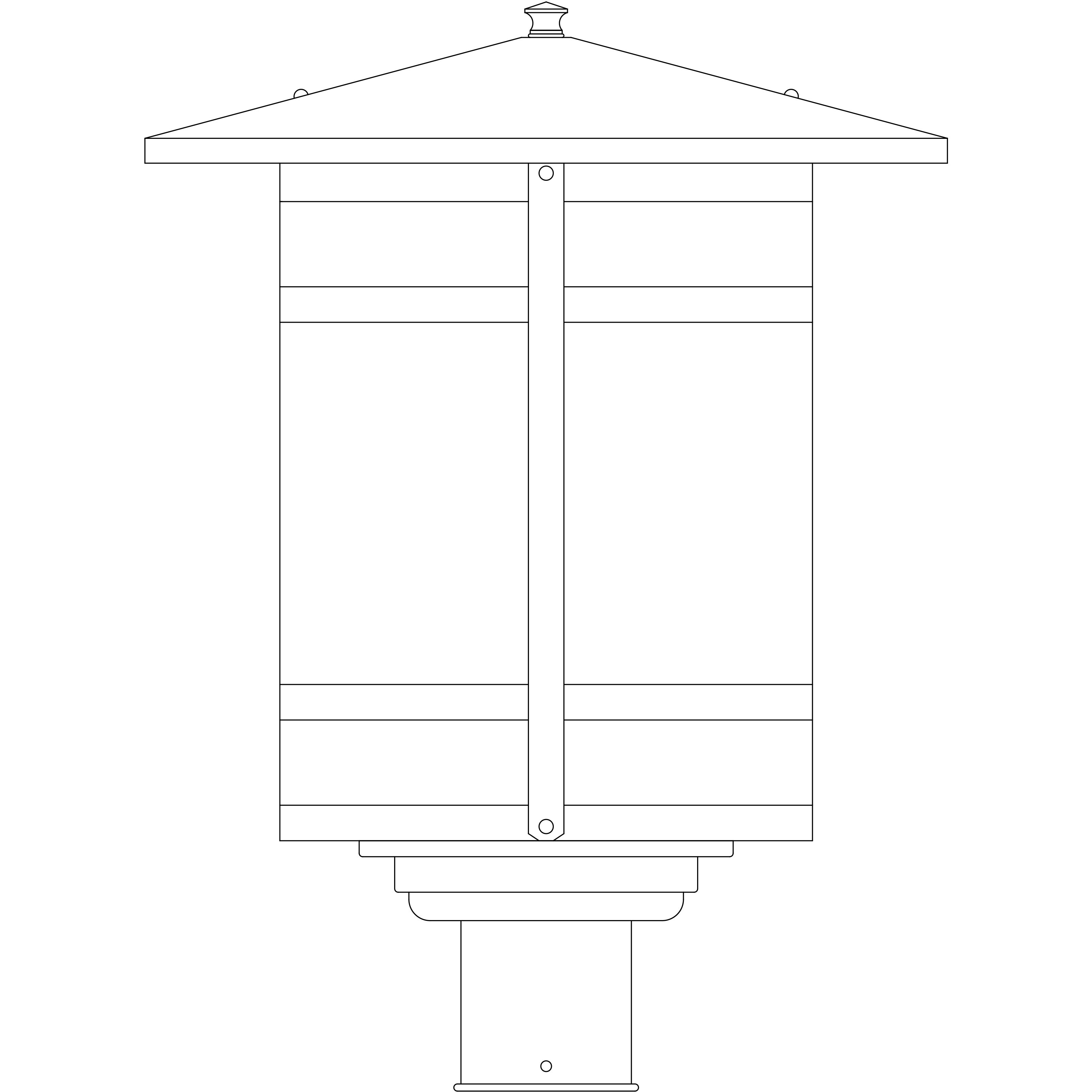 Berkeley 1 Light 15.12 inch Pewter Post Mount in Almond Mica
