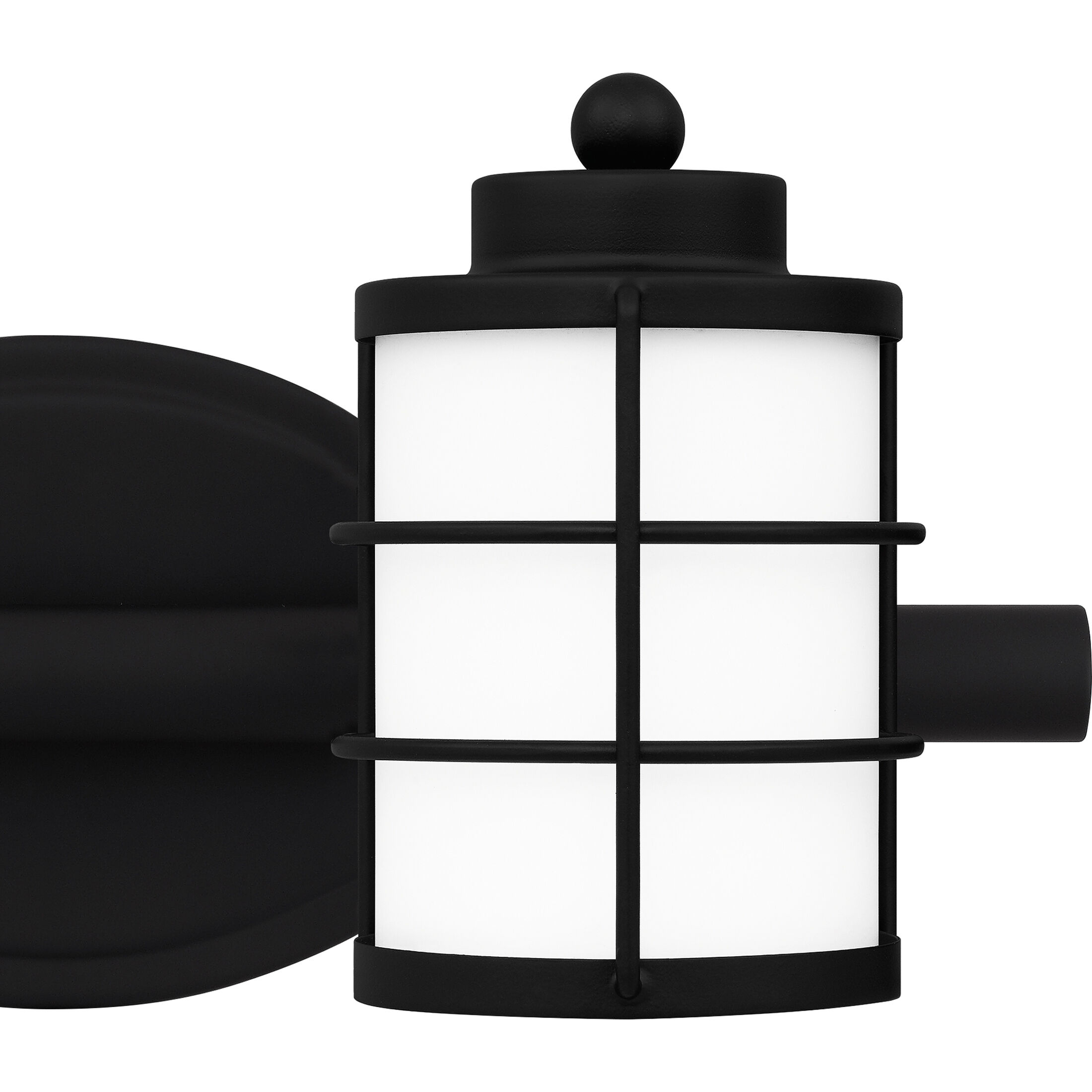 Hazlett 2 Light 15 inch Matte Black Bath Light Wall Light