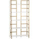 Kline Gloss White with Gold Bookshelf, Large