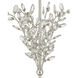 Forget-Me-Not 66 inch 100 watt Clear and Silver Leaf Floor Lamp Portable Light