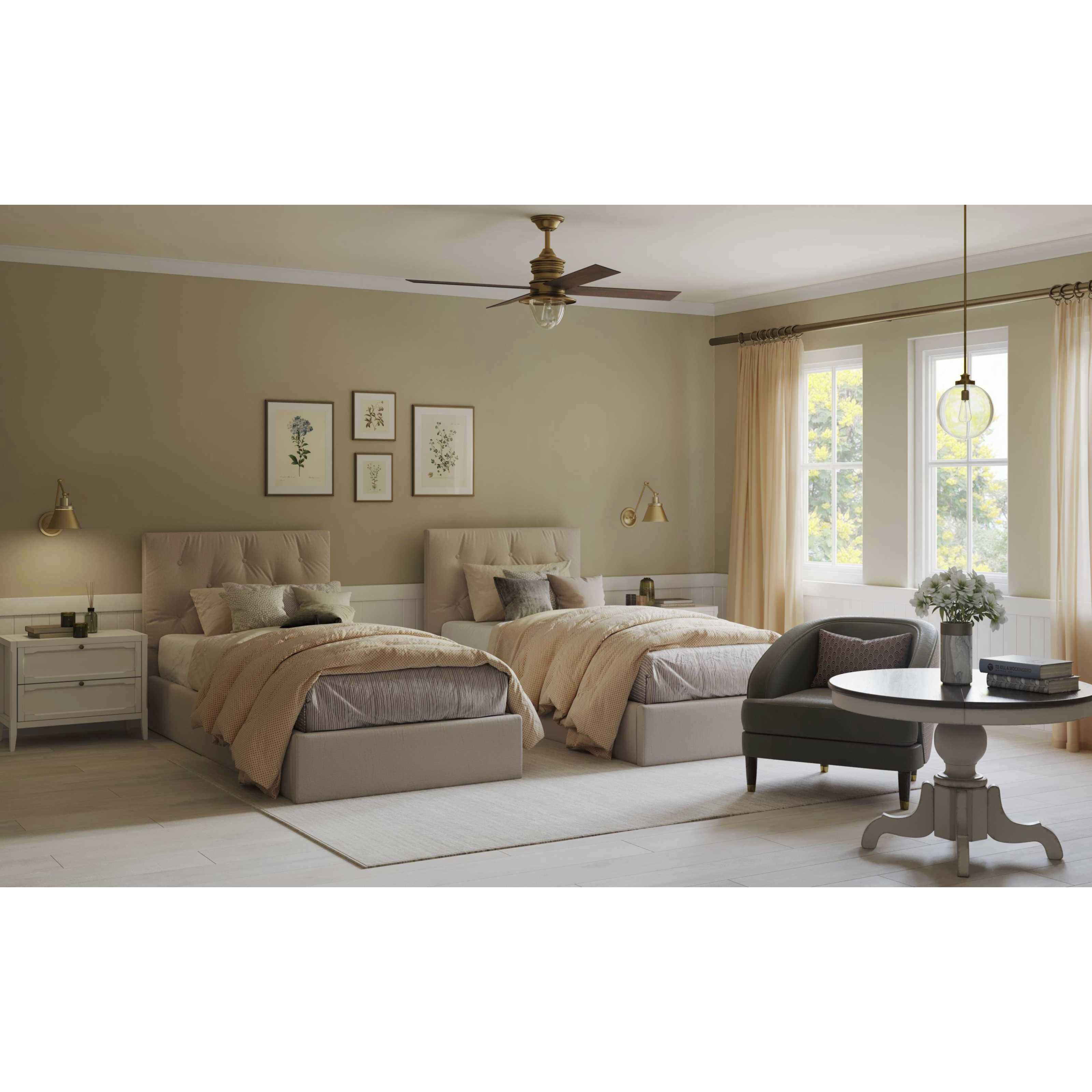 Hinton 18 inch 60.00 watt Vintage Brass Swing Arm Wall Light