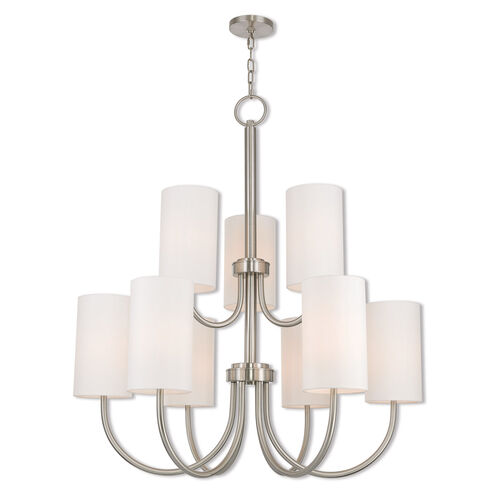 Haddonfield 9 Light 43 inch Brushed Nickel Foyer Chandelier Ceiling Light