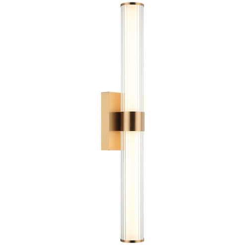 Macie LED 4.38 inch Aged Gold Brass Bath Vanity Wall Light