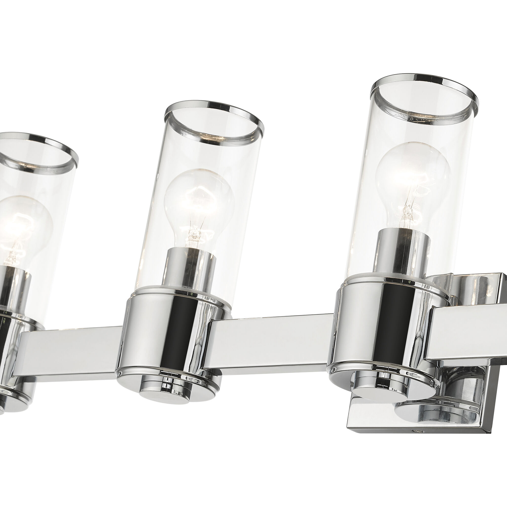 Quincy 5 Light 35.5 inch Polished Chrome Vanity Wall Sconce Wall Light, Large