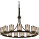 Fusion 15 Light 42 inch Dark Bronze Chandelier Ceiling Light in Mercury Glass, Incandescent