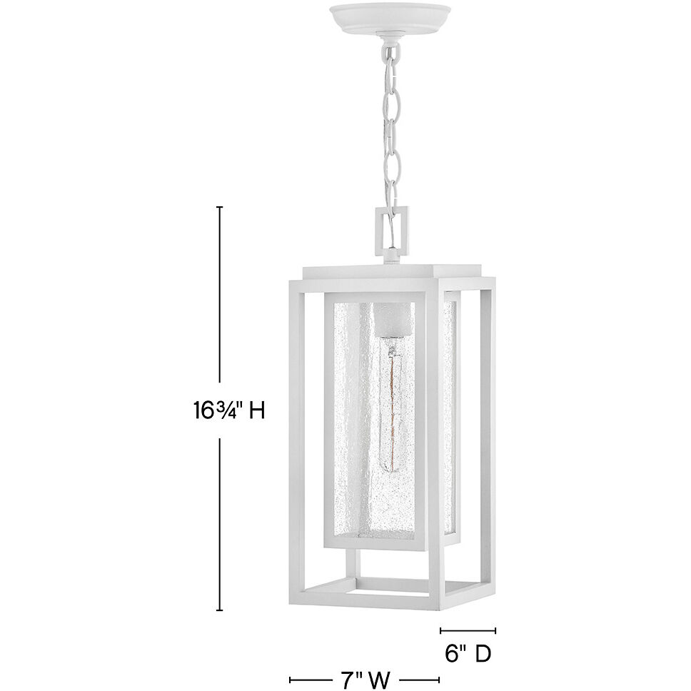 Coastal Elements Estate Series Republic 1 Light 7 inch Textured White Outdoor Hanging