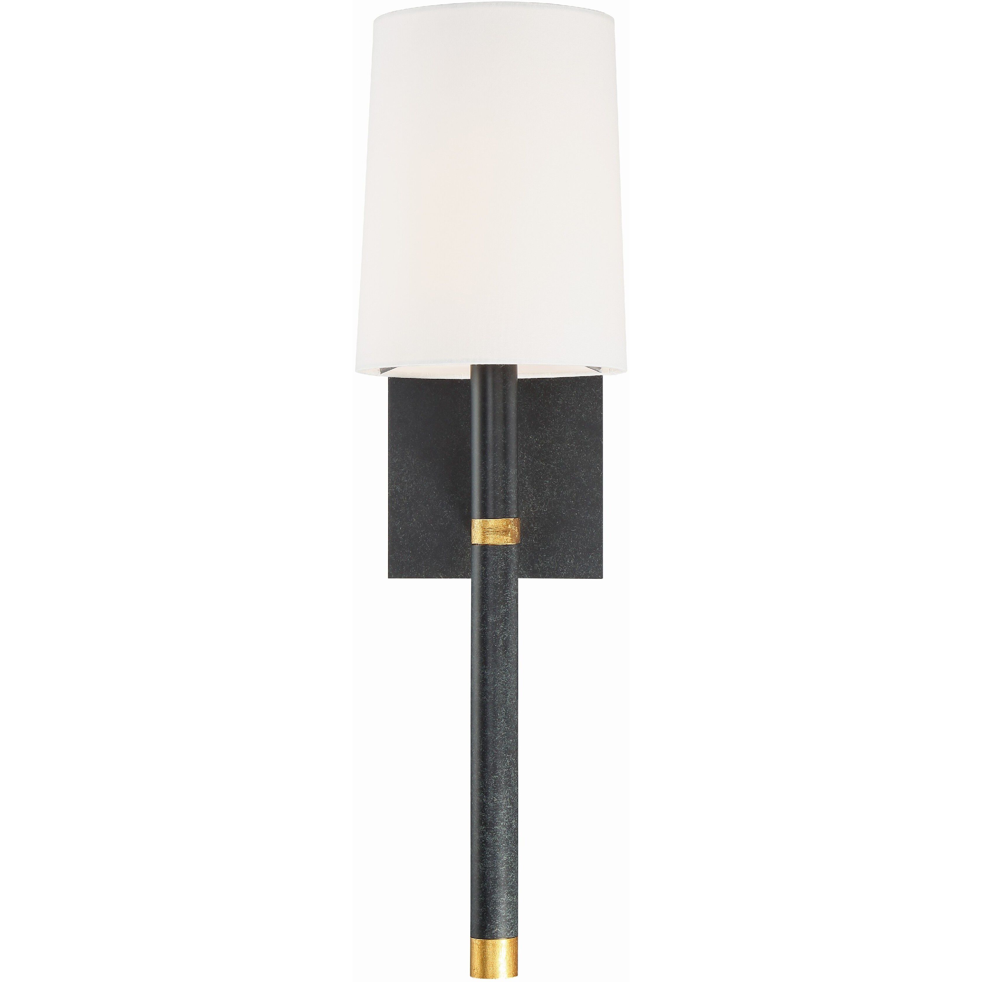 Weston Sconce Wall Light in Black and Antique Gold