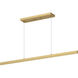 Vega Linear Pendant Ceiling Light in Brushed Gold