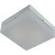 Quad 2 Light 9 inch Silver with White Flush Mount Ceiling Light