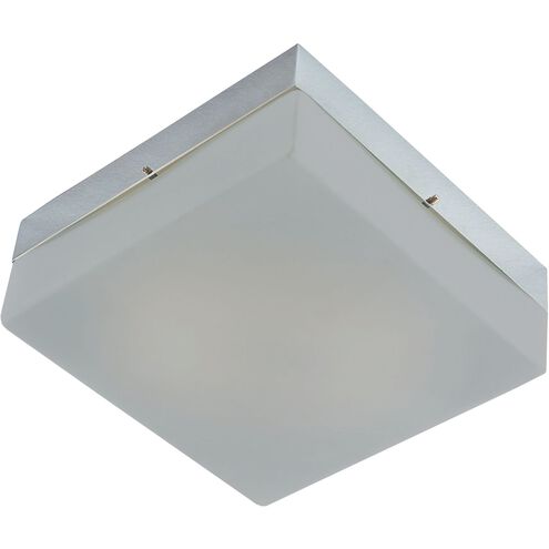 Quad 2 Light 9 inch Silver with White Flush Mount Ceiling Light