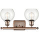 Ballston Athens LED 16 inch Antique Copper Bath Vanity Light Wall Light in Clear Glass