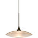 Spazio 1 Light Bronze Cord Pendant Ceiling Light in Gold/Frost Spazio Glass, Halogen