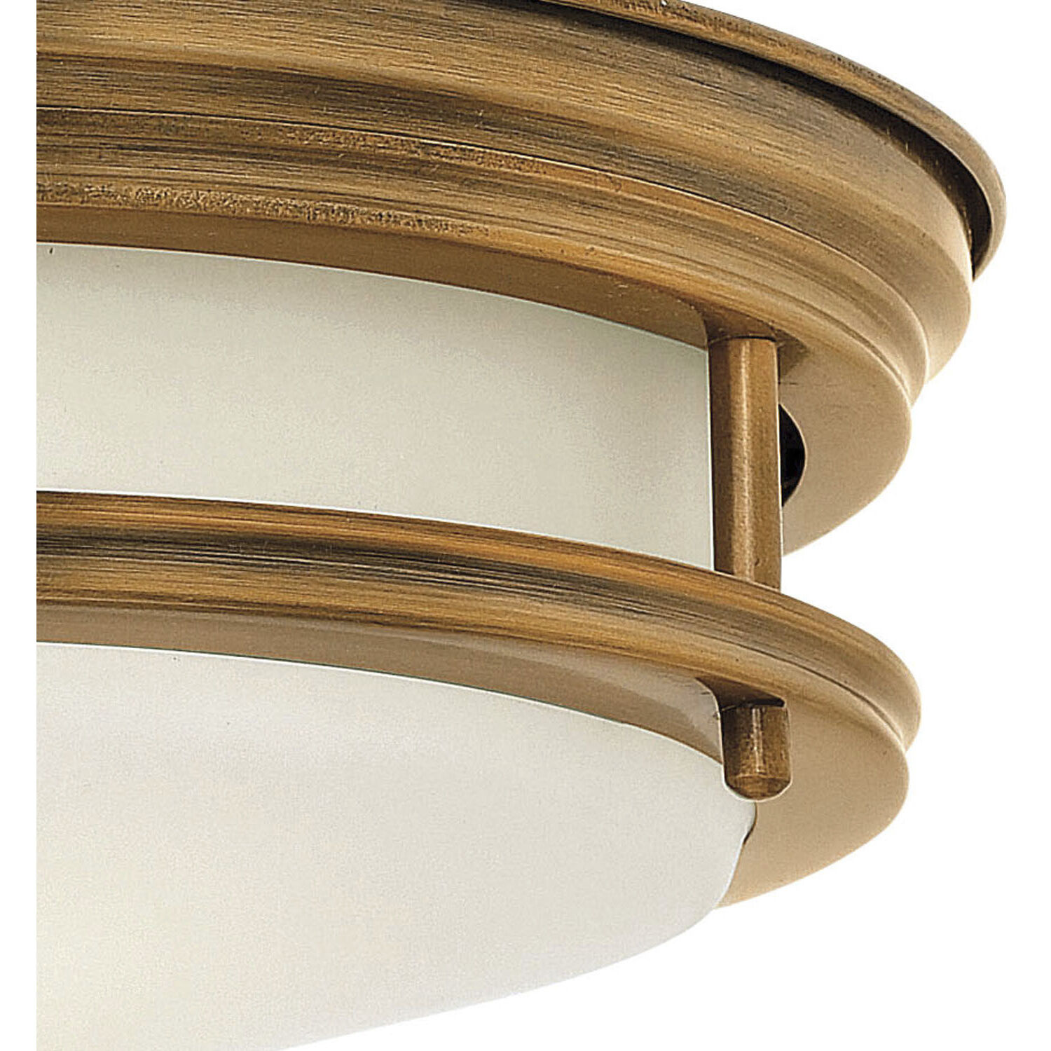 Hadley 2 Light 12 inch Brushed Bronze Indoor Flush Mount Ceiling Light in White