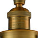 Franklin Restoration Chatham 1 Light 6 inch Brushed Brass Semi-Flush Mount Ceiling Light in Clear Glass, Franklin Restoration