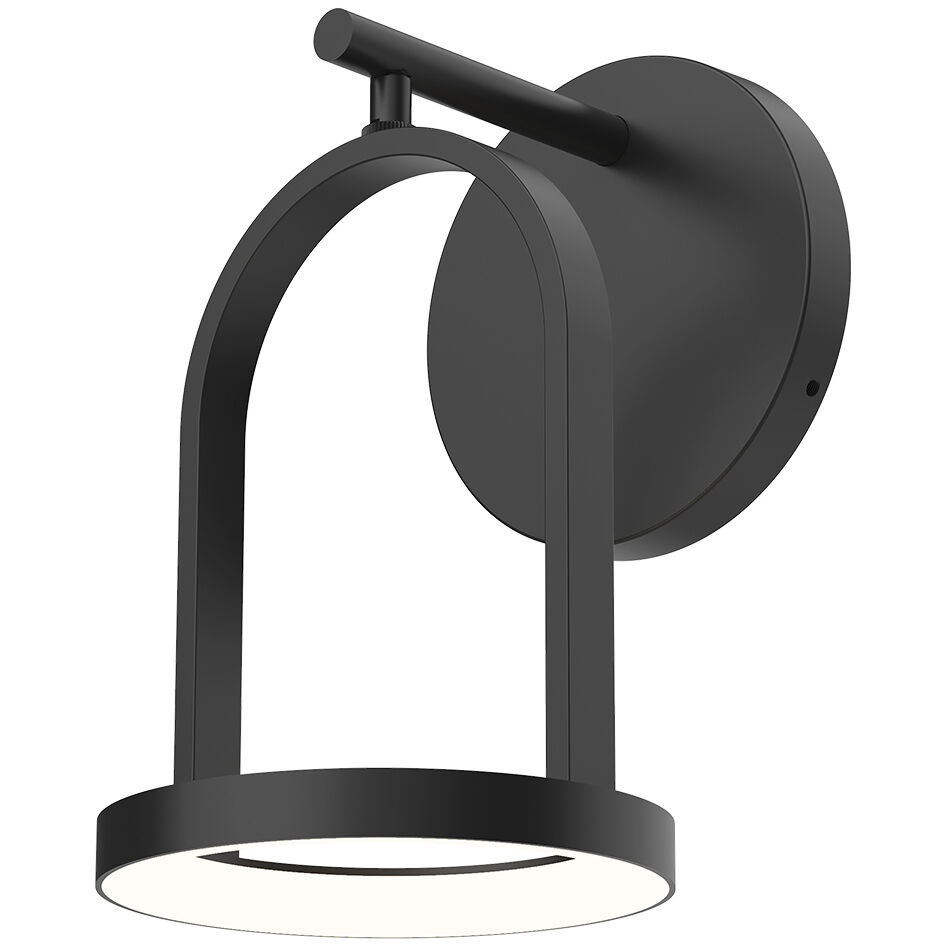 Trek LED 8.88 inch Black Exterior Wall Sconce