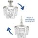 Glimmer 3 Light 13 inch Silver Ridge Semi-Flush Mount Convertible Ceiling Light, Design Series
