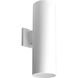 Cylinder Outdoor Wall Cylinder in White, Standard Lamping