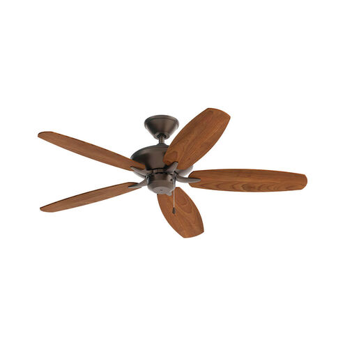 Renew Patio 52 inch Satin Natural Bronze with Walnut Blades Ceiling Fan