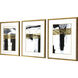 Neo Moderne White and Metallic and Brown Framed Art, The Studio
