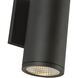 Nordic LED 7 inch Black Exterior Wall Light