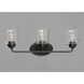 Acadia 3 Light 25 inch Black Vanity Light Wall Light