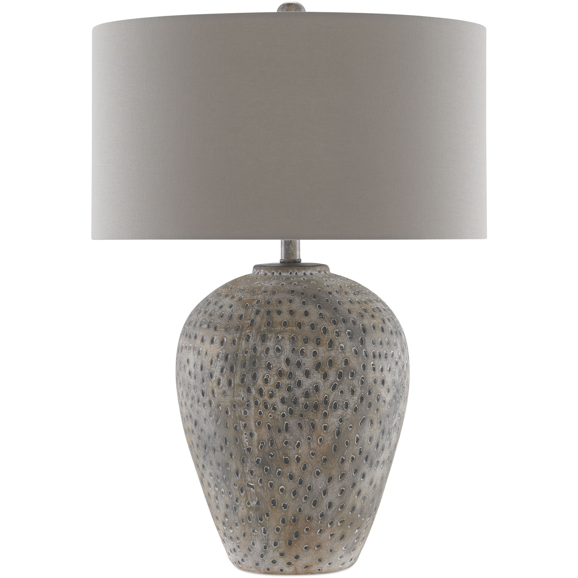 Junius 27 inch 150 watt Earth Gray Table Lamp Portable Light