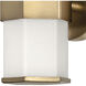 Facet LED 5 inch Heritage Brass Bath Light Wall Light
