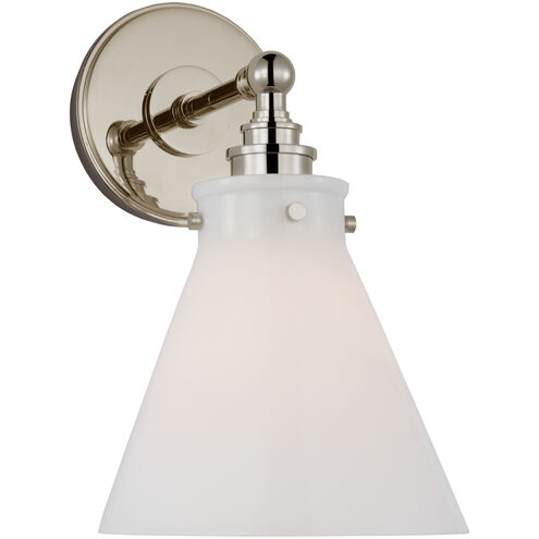 Chapman & Myers Parkington LED 7.25 inch Polished Nickel Single Bath Wall Light, Small