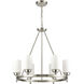 Dawson 6 Light 25 inch Satin Nickel Chandelier Ceiling Light