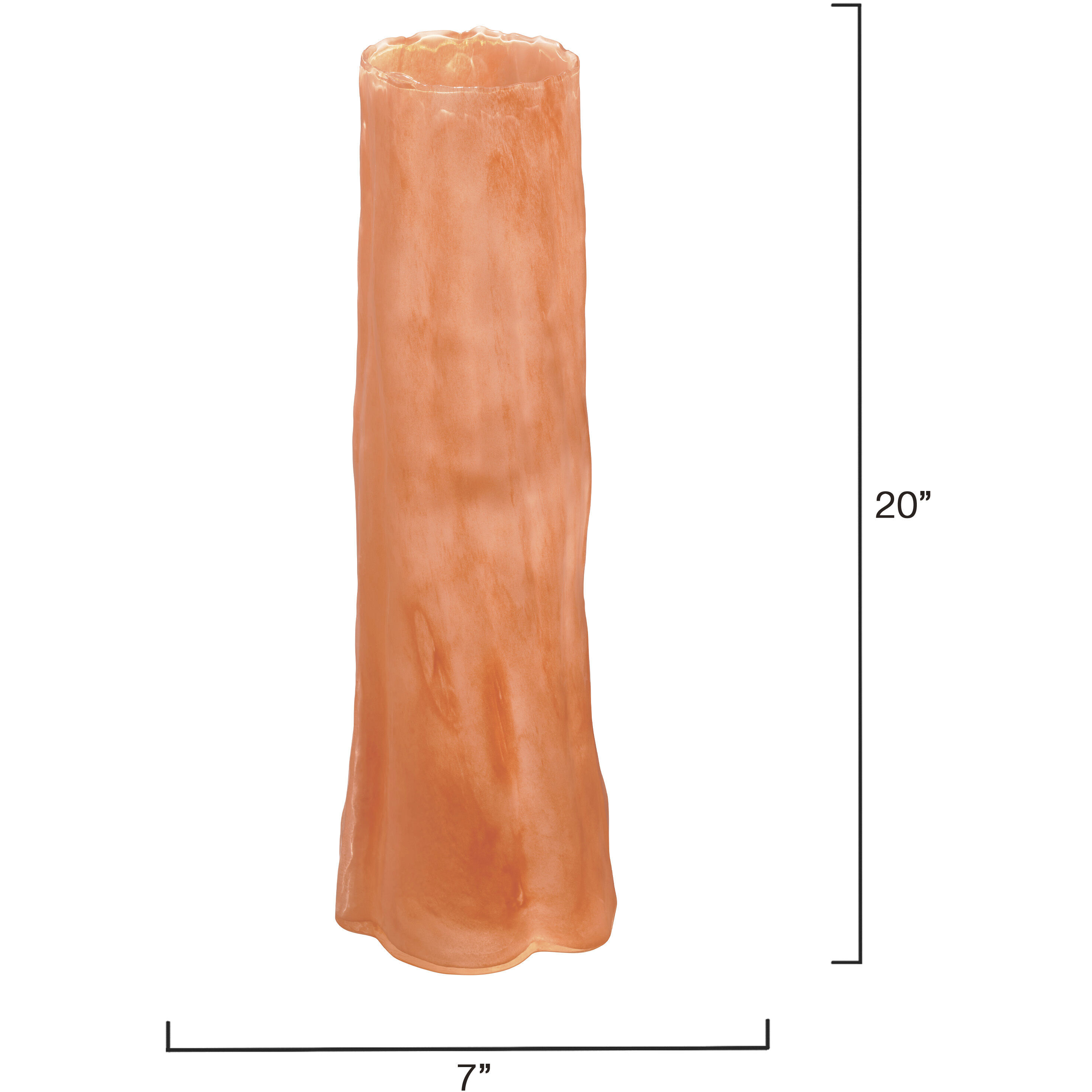 Sequoia 20 X 7 inch Vase in Large, Poppy Glass, Large, Inline