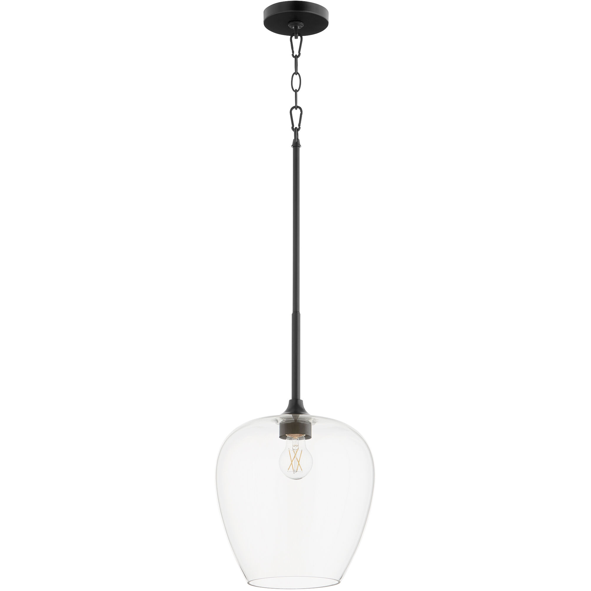 Veno 1 Light 11 inch Matte Black Pendant Ceiling Light