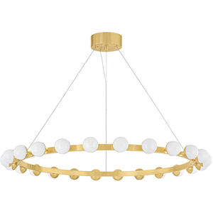 Linus LED 45.25 inch Vintage Brass Chandelier Ceiling Light
