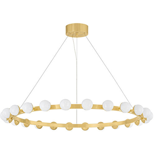 Linus LED 45.25 inch Vintage Brass Chandelier Ceiling Light