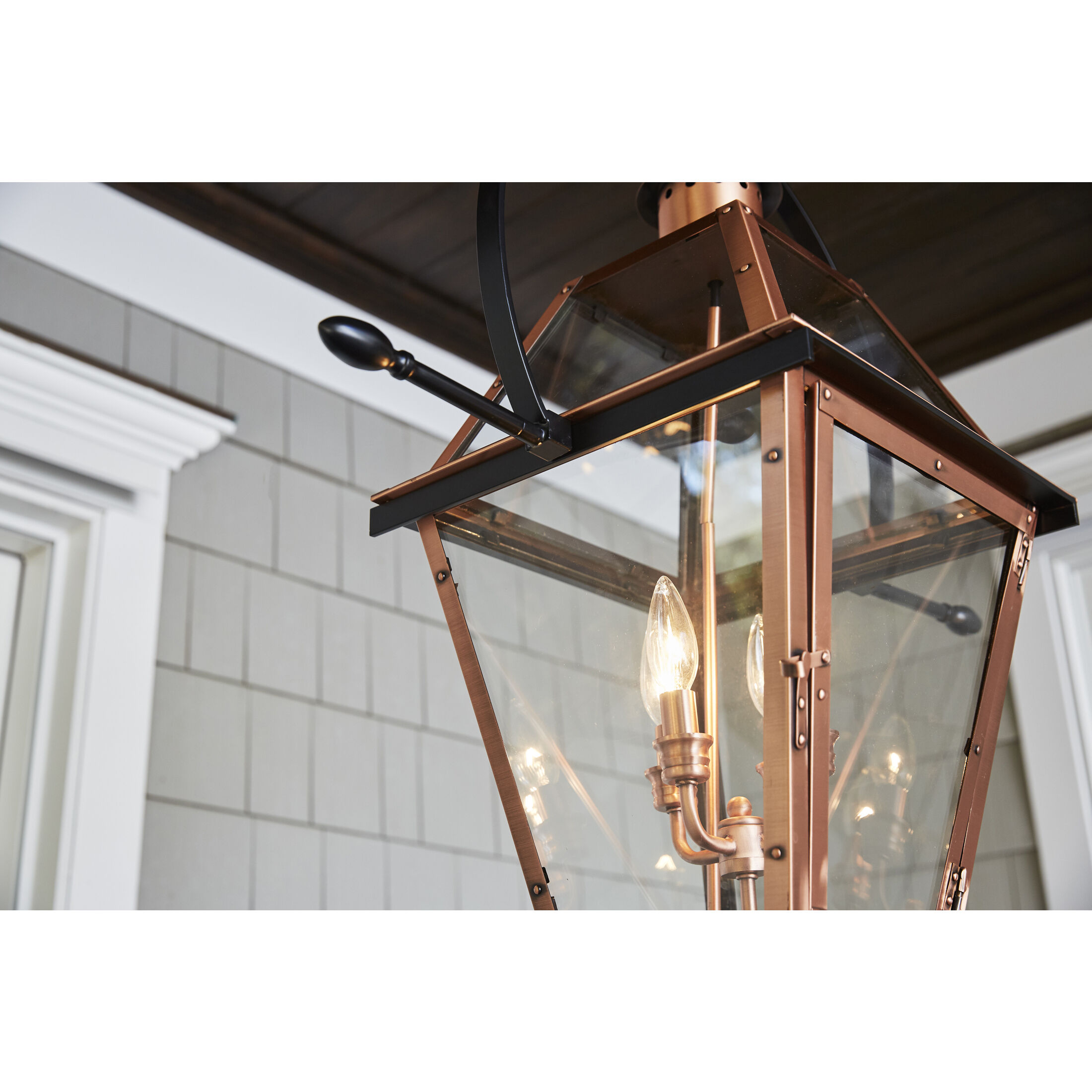 Rue De Royal 4 Light 28 inch Aged Copper Outdoor Hanging Lantern