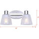 Luelle 2 Light 16 inch Brushed Nickel Vanity Light Wall Light