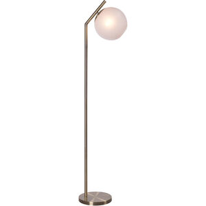 Simon 15 inch 100.00 watt Antique Brass Floor Lamp Portable Light
