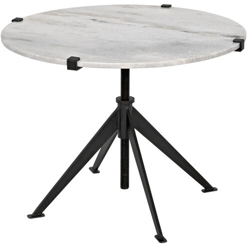 Edith 30.5 X 30.5 inch Matte Black Adjustable Side Table, Large