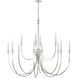 Laurent 12 Light 52 inch Polished Nickel Chandelier Ceiling Light