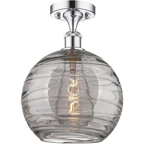 Ballston Athens Deco Swirl 1 Light 10 inch Polished Chrome Semi-Flush Mount Ceiling Light