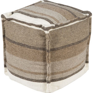 Patch 18 inch Charcoal Pouf, Cube