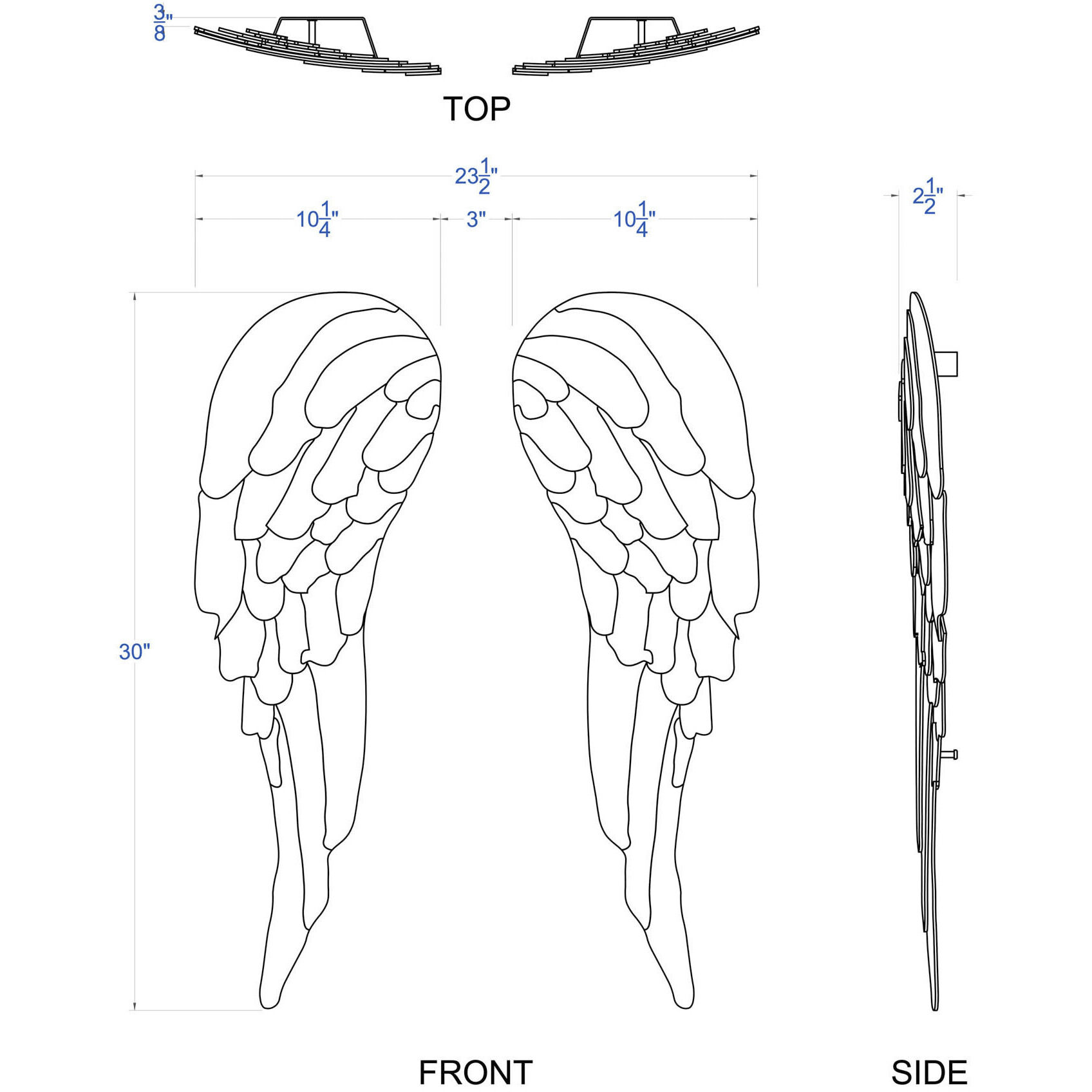 Angel Wings Havana Gold Wall Art