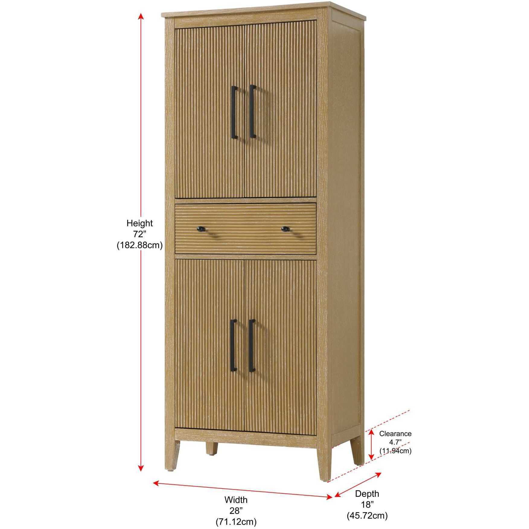 Blakely Linen Oak Bathroom Storage Cabinet